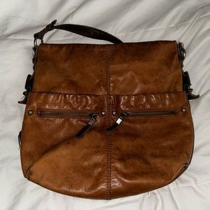 The Sak Tan Leather Hobo Bag